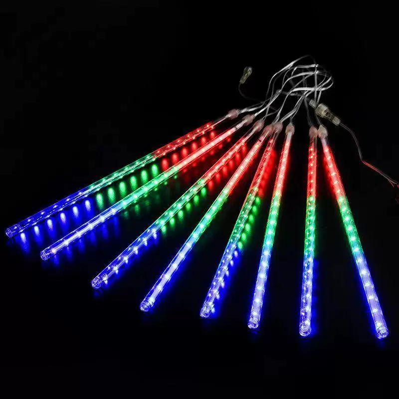 Уличная LED метеорный дождь свет солнечный метеорный дождь свет яркий цветной свет festival рождественская садовое украшение подключаемый модуль