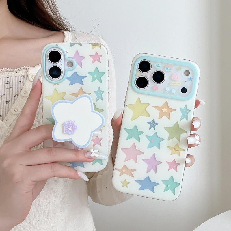 Minimalist Apple 17 Pro Max Colorful Star 15 Shaker iPhone 16 Pro Phone Case with Stand Compatible with Instagram Minimalist Apple 17 Pro Max Colorful Star 15 Shaker iPhone 16 Pro Phone Case with Stand Compatible with Instagram