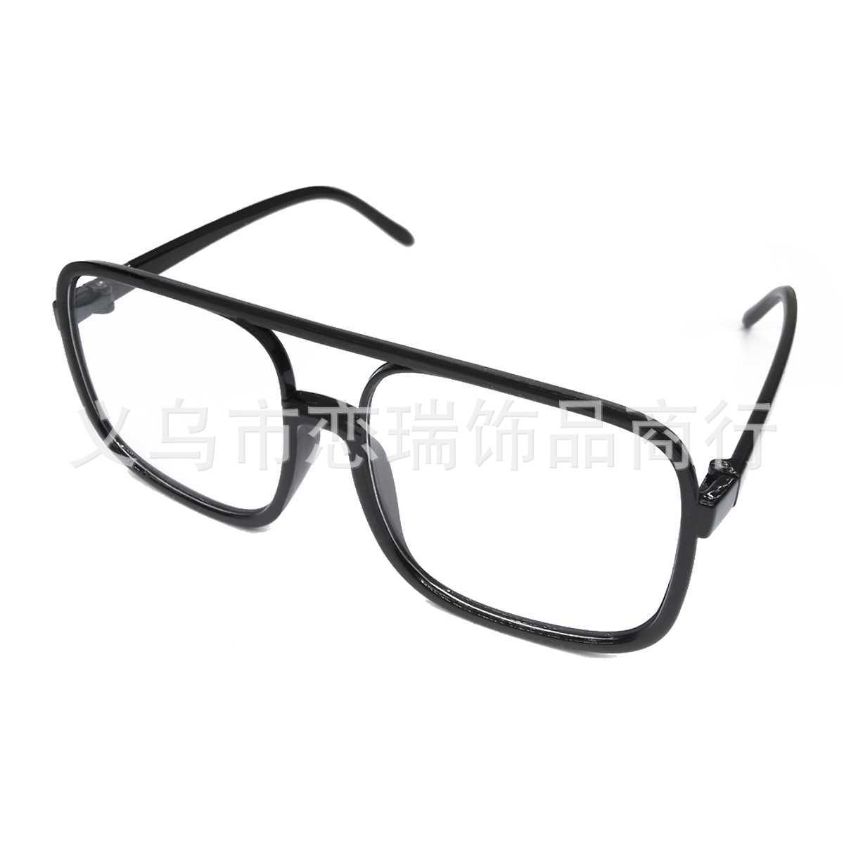 Hip-Hop collar de oro pulsera negro pescador sombrero explosivo gafas marco anillo de dólar vestido de baile conjunto