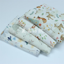 竹纤维 双层纱布布 卡通数码印花 婴童服装  睡衣 床品布料