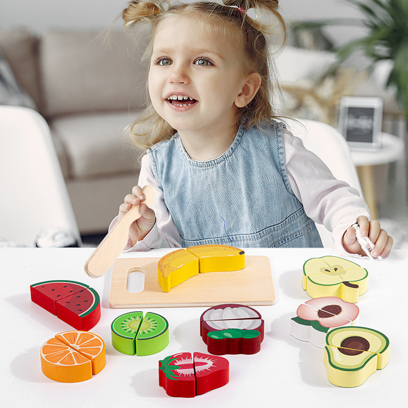 子供用木製ままごとシミュレーション果物と野菜のデザートカットカット幼稚園ベビーキッチン知育玩具|undefined