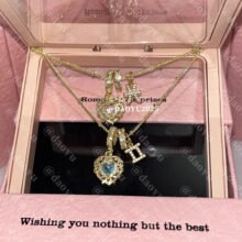 跨境TK十二星座项链守护项链铜锆石爱心吊坠生日星座礼物幸运饰品