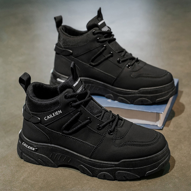 Zapatos masculinos de otoño, nuevas botas Martin de alta gama, tendencias masculinas, ropa de trabajo, zapatos de trabajo antideslizantes, botas cortas de ocio
