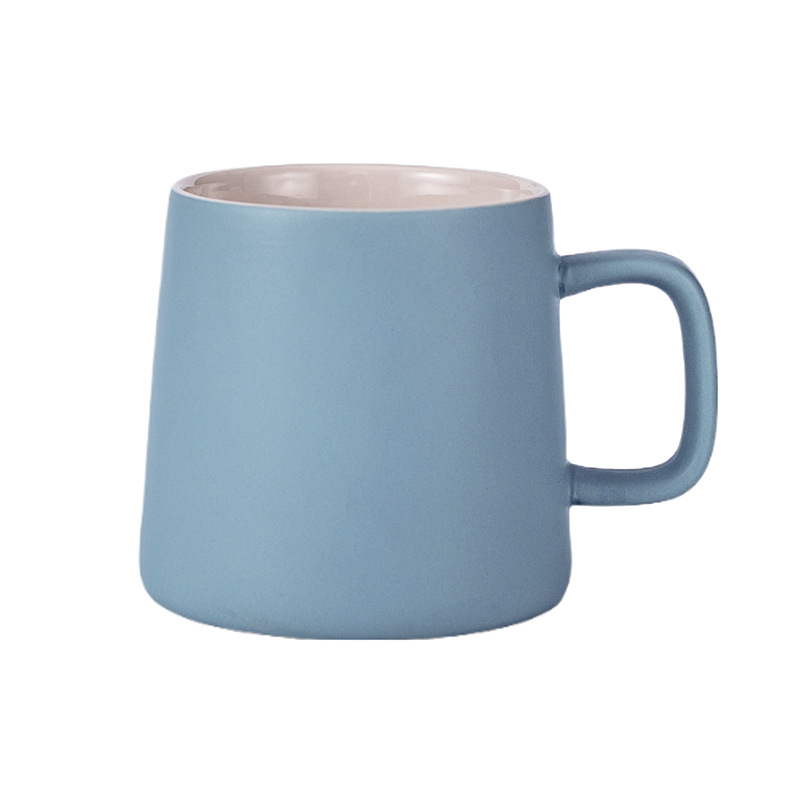 Transfronterizo de Amazon taza blanca taza de alto aspecto creativo Oficina taza de café pareja taza de agua Taza de cerámica