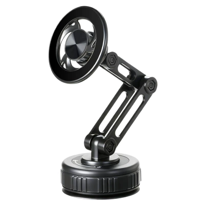 Cross-Border Vacuum Magnetic Phone Holder Foldable 360° ° Rotating Central Control Navigation Robotic Arm Car Phone Holder (Car phone holder) - black-source-factory-supports-online-factory-viewing