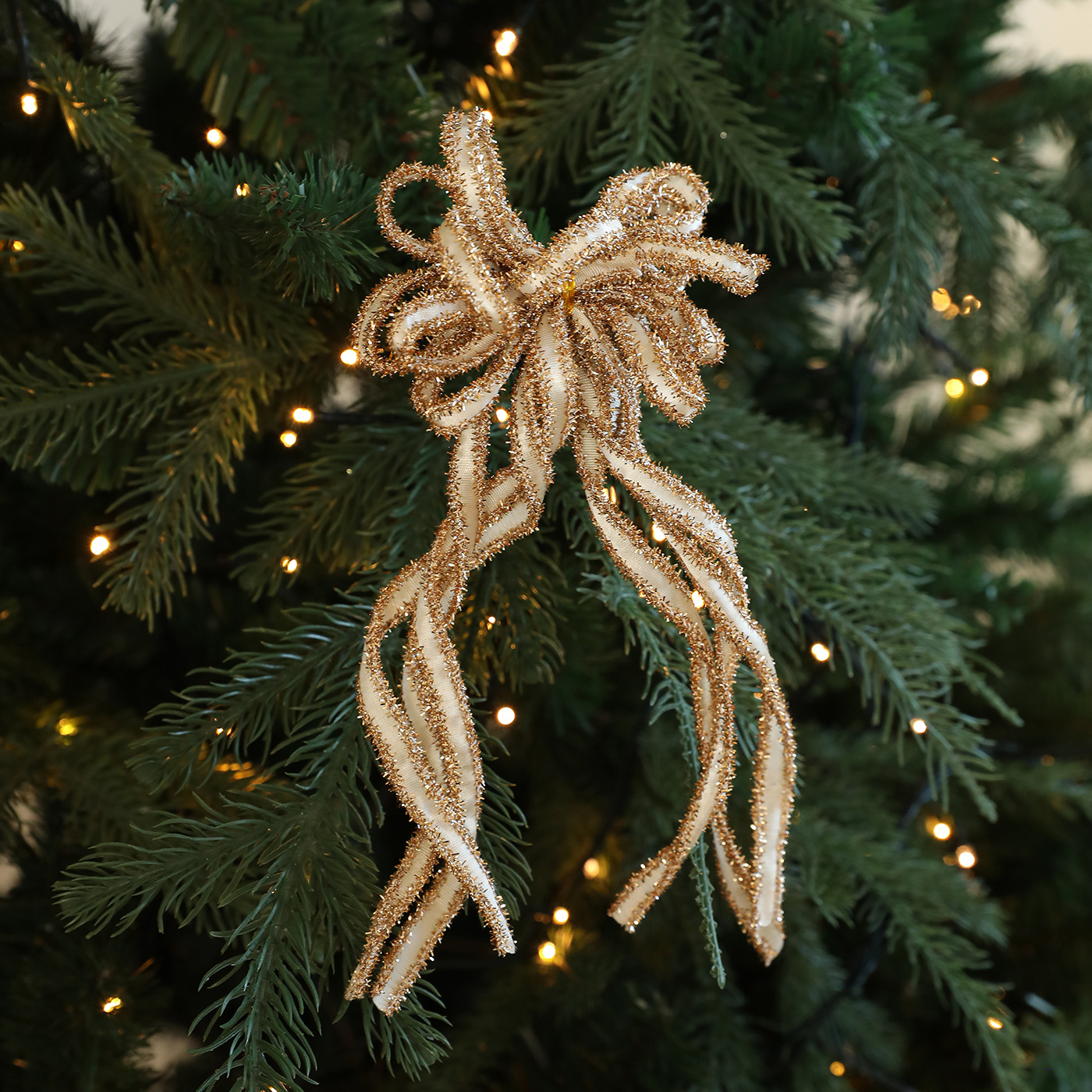 Nuevo arco de Navidad, props de decoración de vacaciones, árbol de Navidad, colgante, arco de decoración, cinta de poliéster