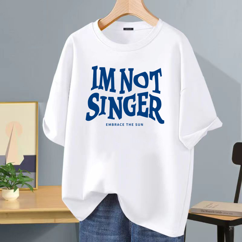 Camiseta de seda helada Hong Kong vientos de diseño letra impresa de cuello redondo camiseta de manga corta para hombres moda versátil hombre casual image 13