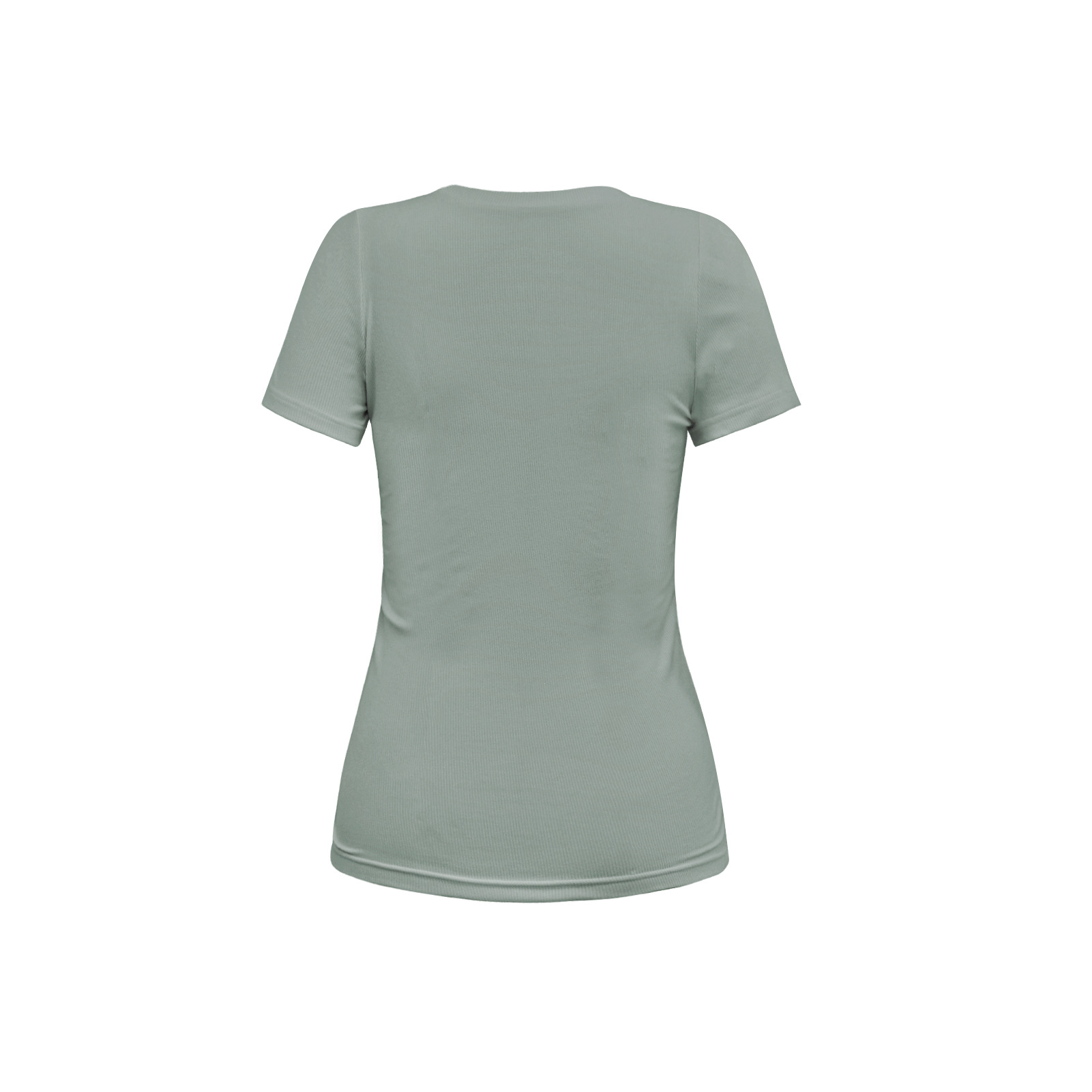 Solid Color Thread Short-Sleeved T-Shirt NSMDF104356