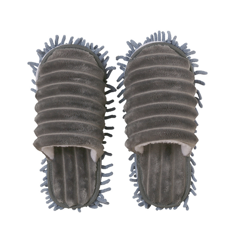 Pantuflas de Limpieza para Suelo de Chenilla Desmontable y Lavable Silencioso para Hogar image 7