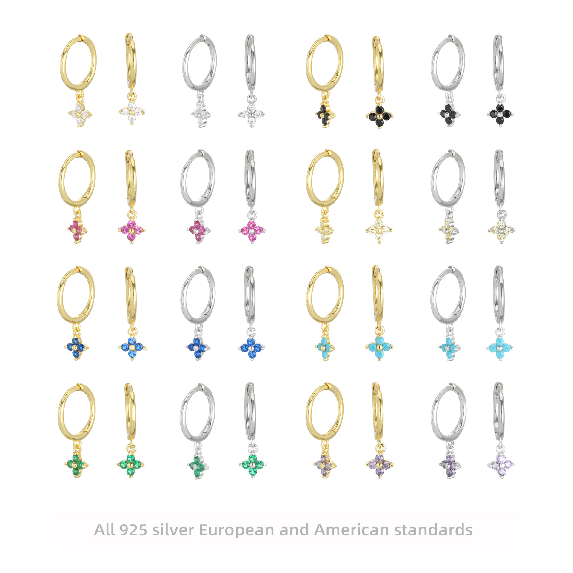 fashionable multicoloured earrings