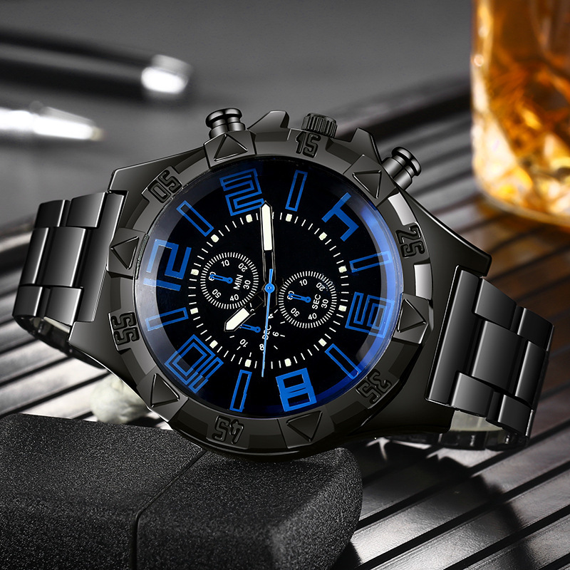 Geometric Pattern Sports Geometric Horseshoe Buckle Quartz Men's Watches