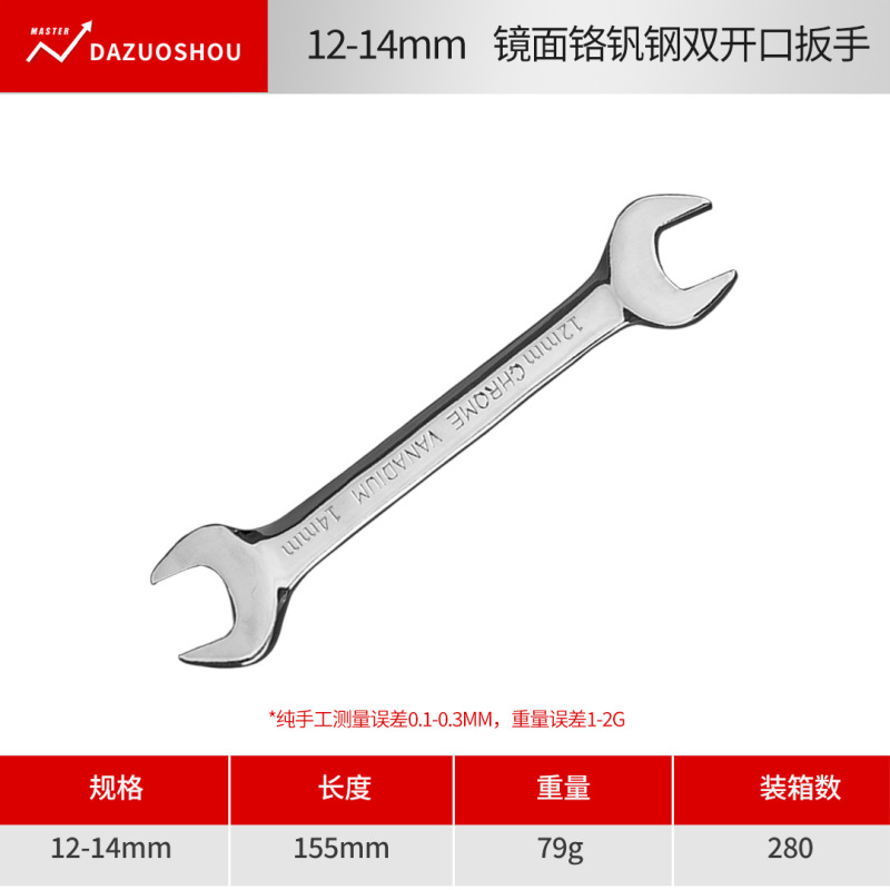 CRV オープンエンドレンチ 高硬度航空用レンチ 6-32mm 鏡面仕上げ両頭レンチ レンチツール|undefined