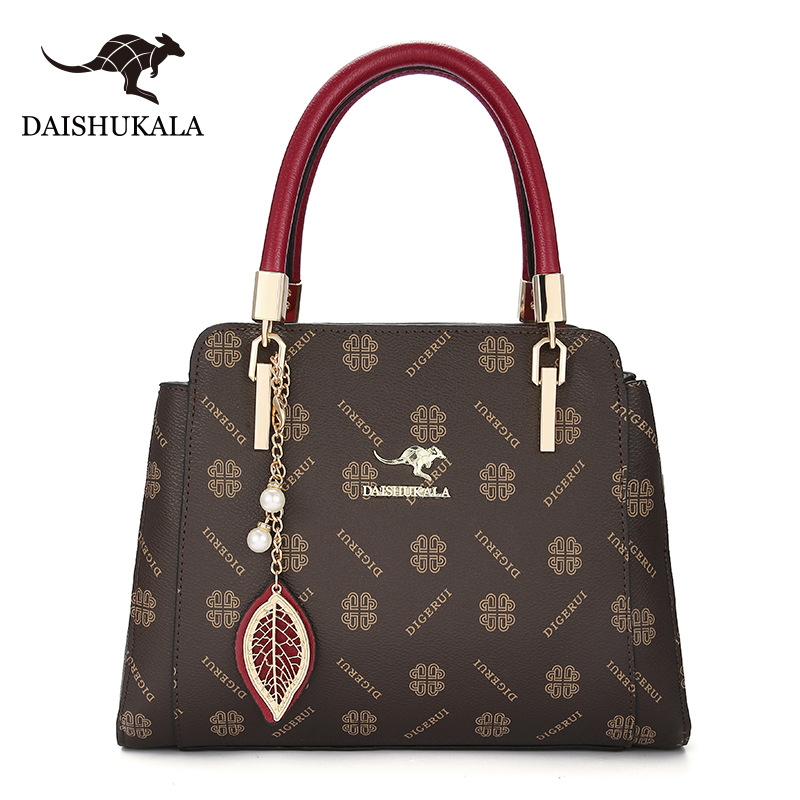 New Hot Autumn and Winter New Tote Wine Red Handheld One Shoulder Oblique Straddle Middle Aged Women's Mom's Bag_voghion.com