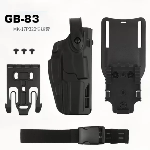 Suitable for Mk-17 P320 Model Outdoor Cs Game Gun Holster, Comes with a Qls Quick-Release System Leg Holster