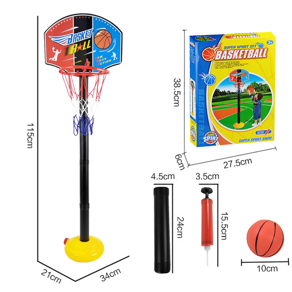 Cross -border children's vertical adjustable lift basketball stand…