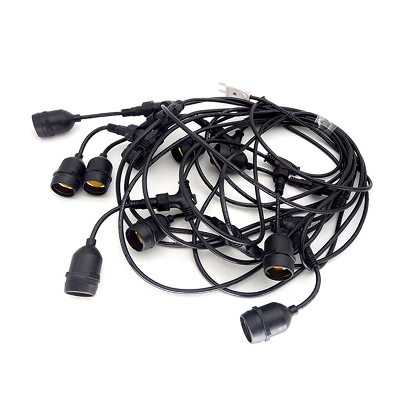 Cadena de luz impermeable al aire libre E27 tornillo invernadero plantación impermeable relleno Cadena de luz ambiente de vacaciones Cadena de luz decorativa