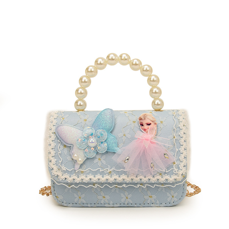 Niños pequeños viento princesa bolsa de hombro de moda caricatura Aisha chica arco graduado cuentas bolso de mano
