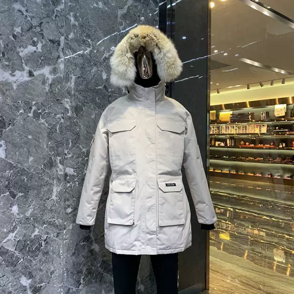 Canada Goose Down Jacket 09 Model Cross-Border Expedition Mid-Length North White Workwear Jacket