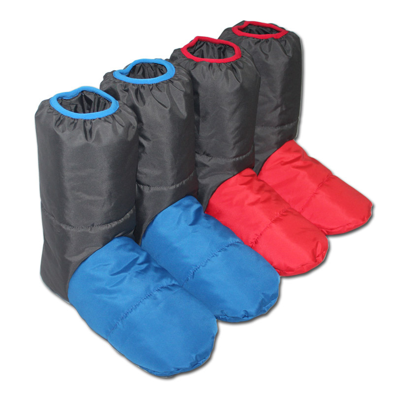 Acampar cubierta de pie caliente campamento calcetines de pie caliente acampar al aire libre para dormir cubierta de pie anticongelante zapatos de piso de media pantorrilla para hombres y mujeres