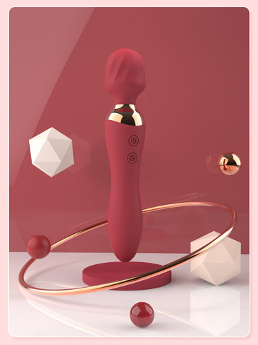 Women's variable frequency rechargeable vibrator, women's fun dual shock AV vibrator, adult sex toys, wholesale