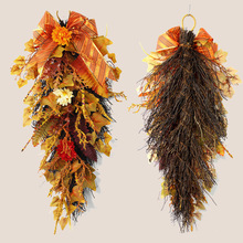 欧式风丰收节场地布置道具 跨境秋天浆果倒挂树 仿真花丰收节挂件