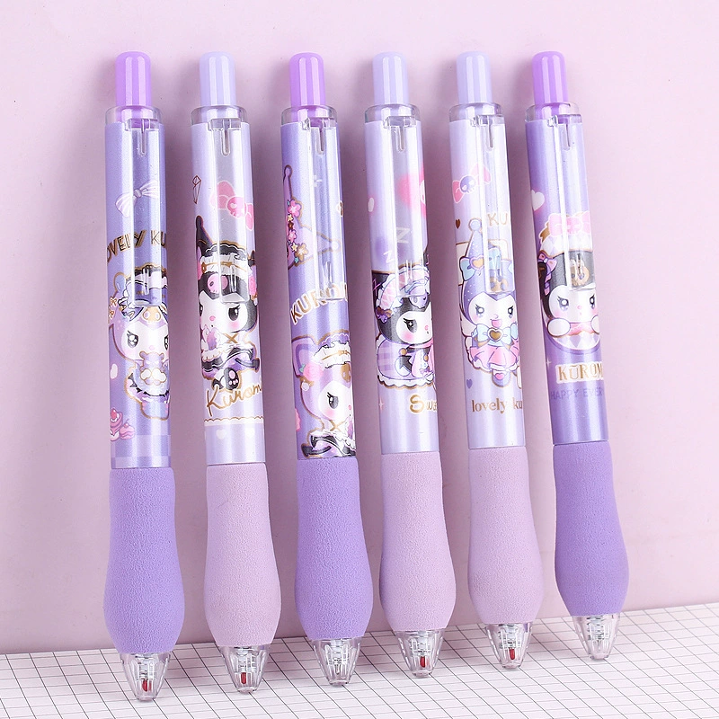 GP-728 Kuromi слепая коробка ручка Sanrio нажмите губку мягкий захват ST0.5 быстрая сушка и гладкая черная ручка оптом