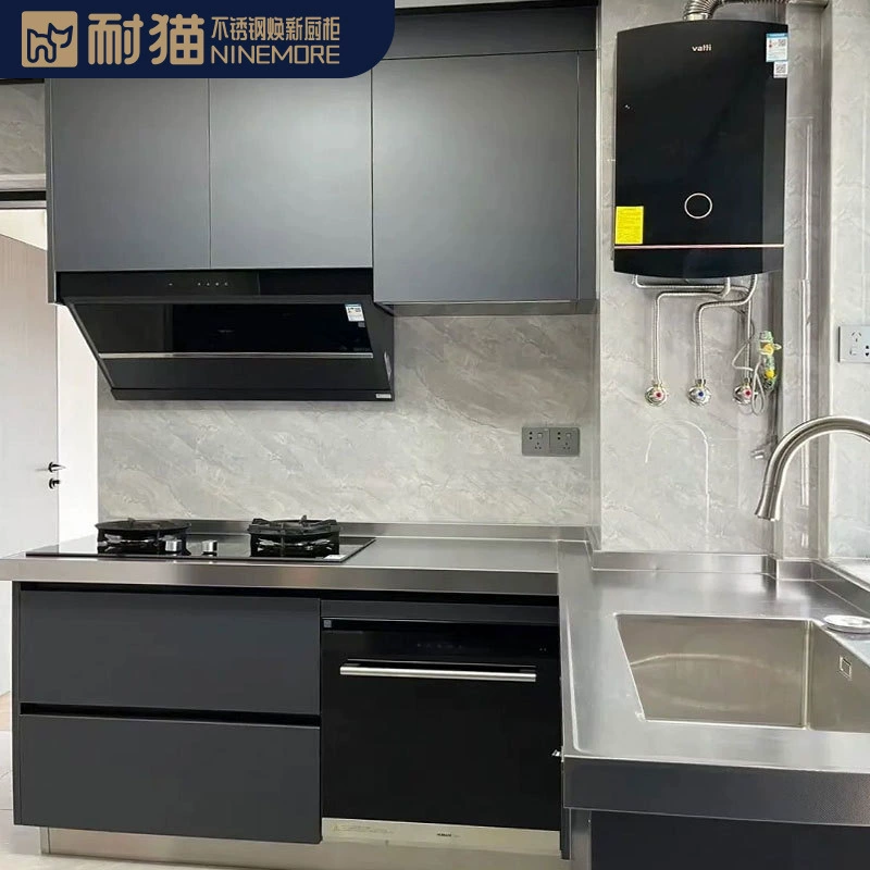 Изготовленные на заказ шкафы из нержавеющей стали, столешницы из нержавеющей стали 304, современная вилла, элитное оформление всего дома, сотрудничество с агентствами.