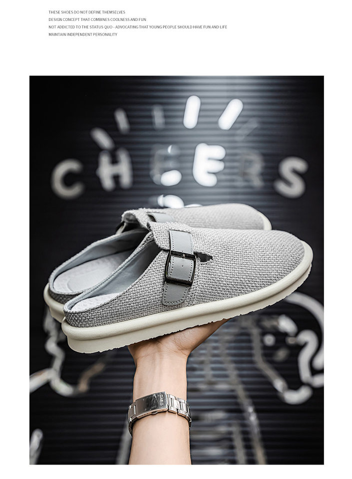 Dép sandal nam nửa gót không quai hậu, thoáng khí mùa hè, đế bằng nhẹ, size lớn 39–47 — BK 502m màu, BK 503m màu, BK 505m màu nâu, BK501 kaki chi tiết 24