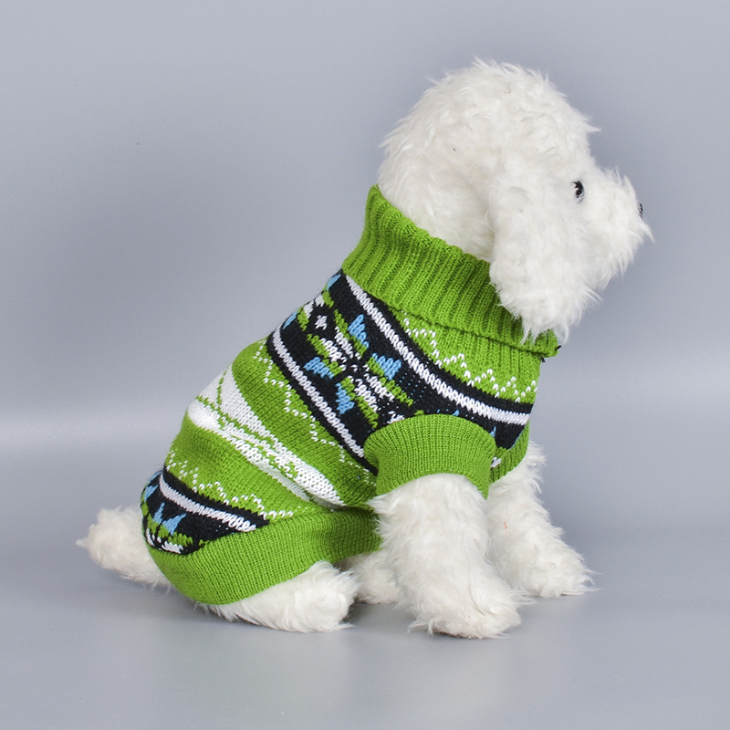 Pet Supplies Dog Autumn and Winter Clothing Cold-Proof and Warm Two-Legged Sweater Cute Cat Small and Medium-Sized Dog Corgi Schnauzer