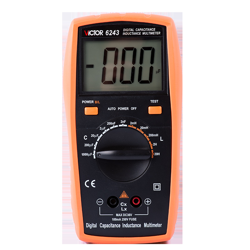 万用表 VC6013/VC6243电感电容测量20000uF手持式电容表