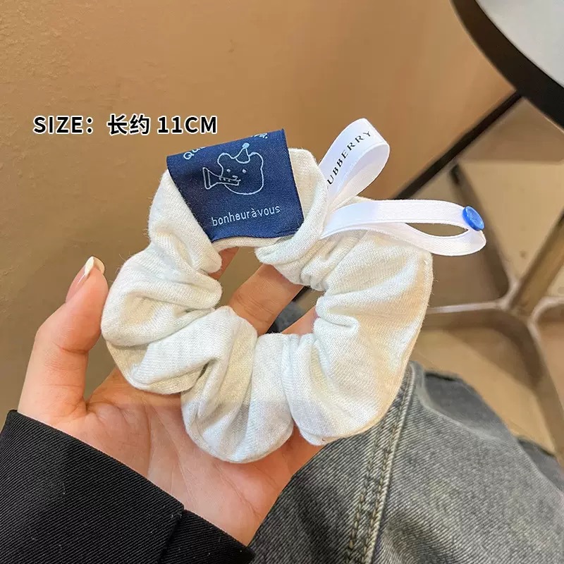 파란색 곰 로고 머리끈