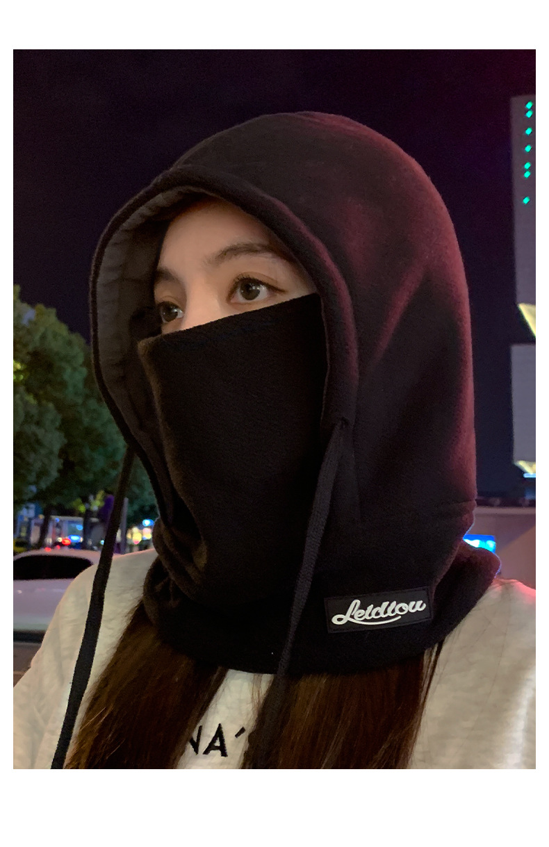 Máscara cálida a prueba de viento para ciclismo de otoño e invierno para hombres Funda multifuncional para cuello para exteriores con orejas colgantes Funda para cuello a prueba de frío Funda para cuello