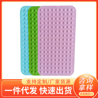 衛生間防滑墊浴室洗澡地墊家用洗澡間浴缸淋浴房腳墊衛浴矽膠墊子