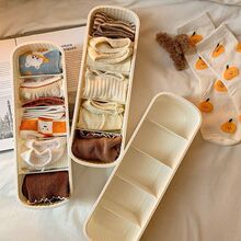 袜子收纳盒家用分隔内衣内裤多格整理盒抽屉式收纳分格储物盒跨境