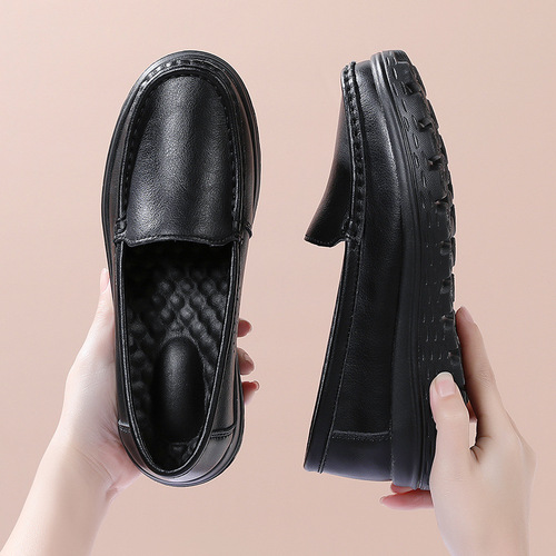  Nurse Shoes Women's Soft Bottom White Black Work Shoes Flat Bottom Comfortable Lightweight Breathable Cross-border Casual White Shoes 