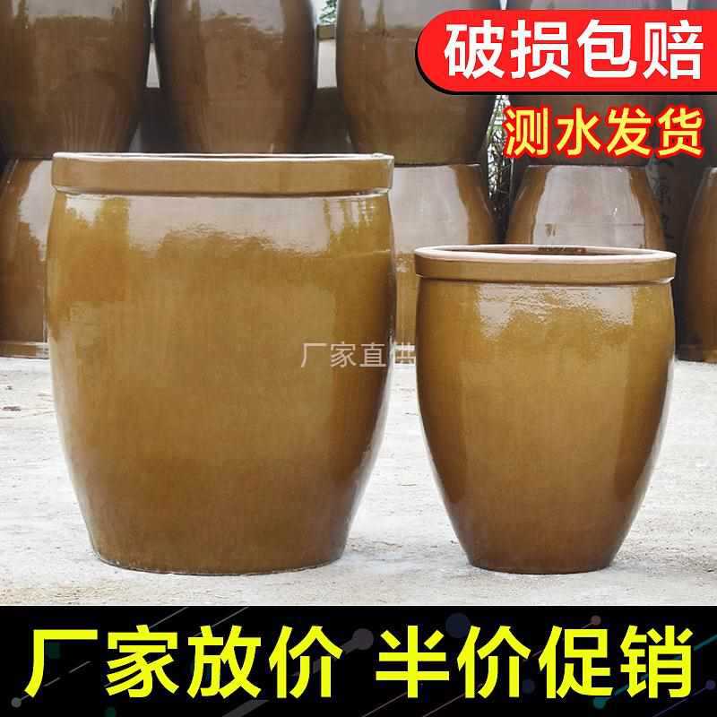 醃菜缸老式水缸家用儲水用米缸陶瓷水缸500斤發酵缸醬缸睡蓮盆缸