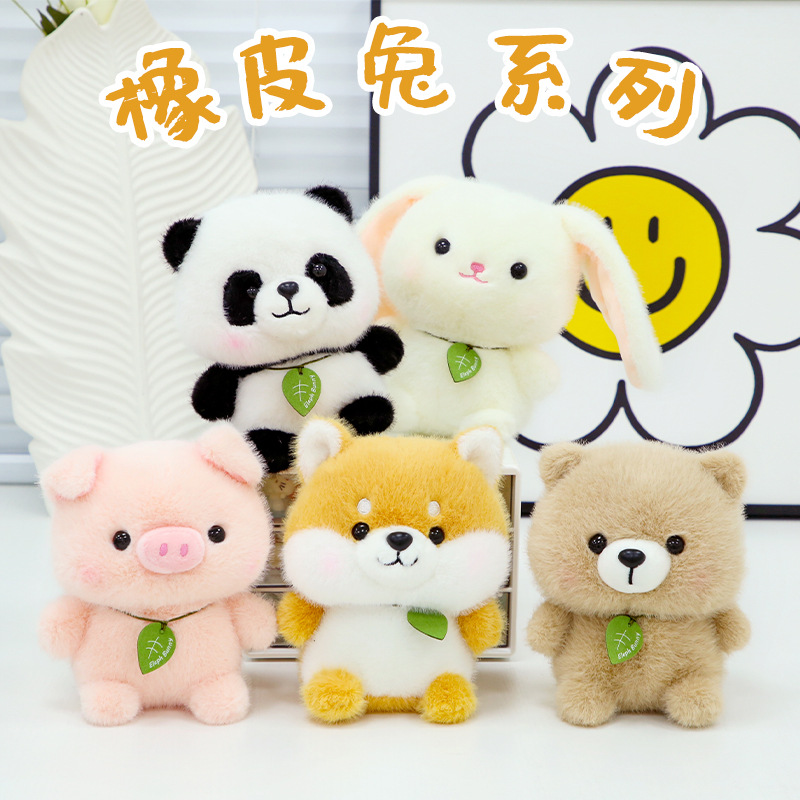 Nuevo compañero de mesa serie dibujos animados lindo peluche panda conejo simulación muñeca fiesta muñeca al por mayor