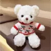 White-twisted cherry sweater bear