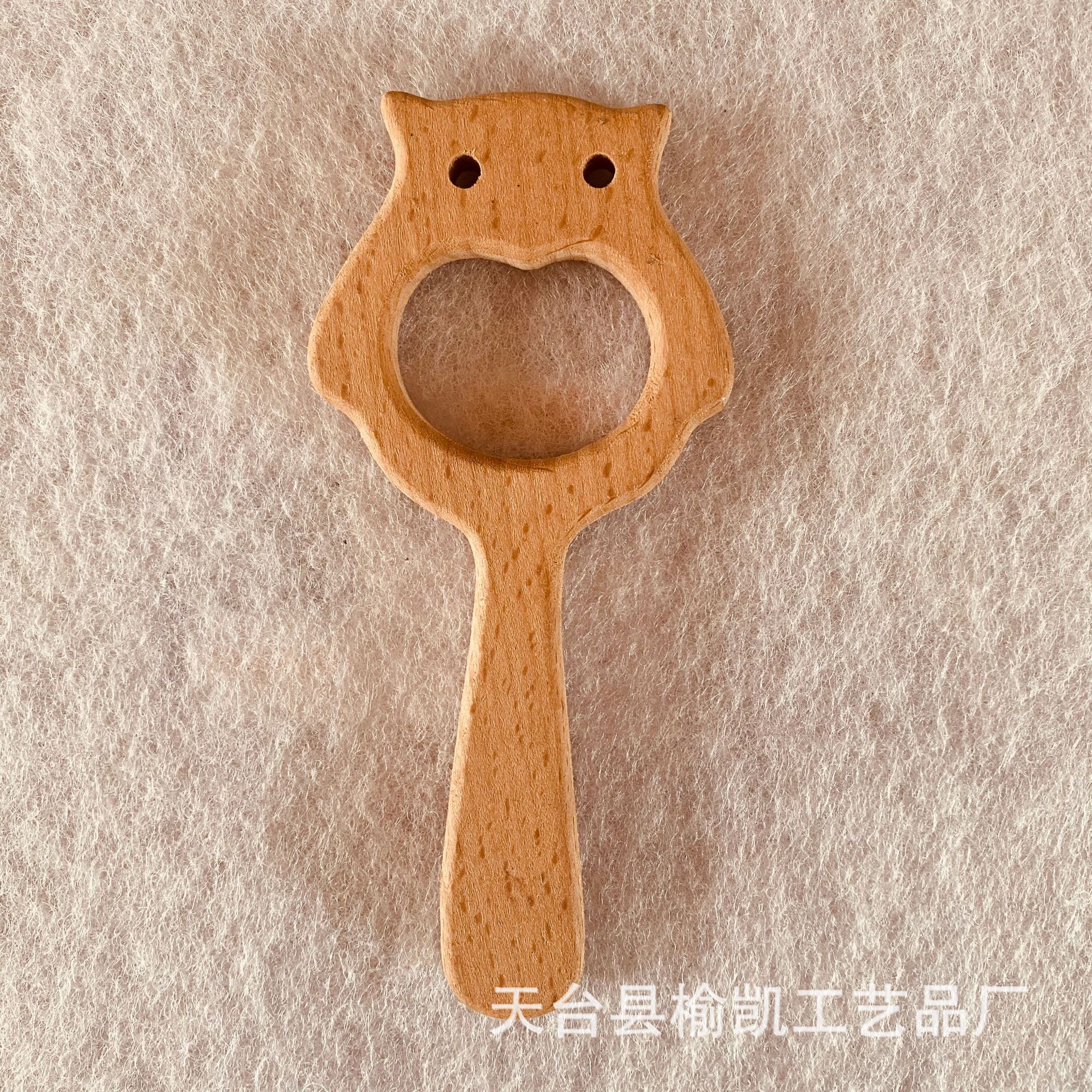 DIY Beech bebé oso sonajero, bebé teether juguete bebé teether palo teether