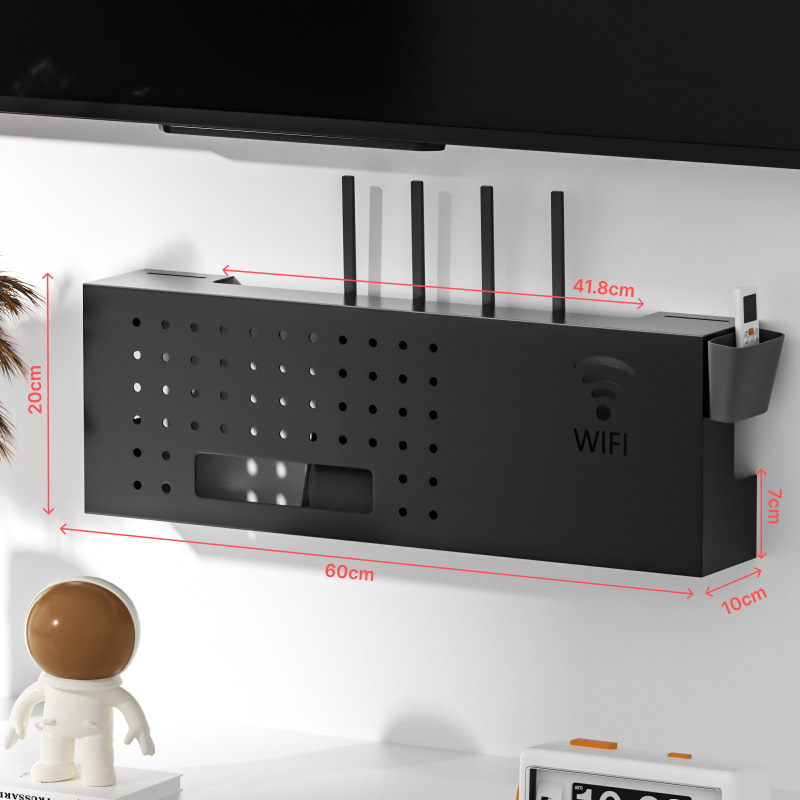 ルーター収納ボックス、高見え、パンチフリー、ワイヤレスWi-Fiテレビセットトップボックス収納ラック、光猫収納ラック|undefined
