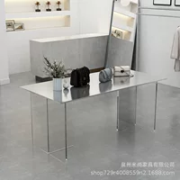 Акриловая нержавеющая сталь Nakajima Jewelry Display Table, реквизит для магазина женской одежды с проточной водой, стол посередине