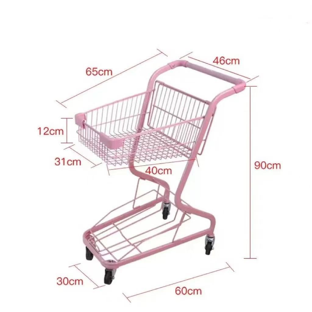 便利店超市便利小推车零食零食酒水便携网红商用双层推车KTV购物