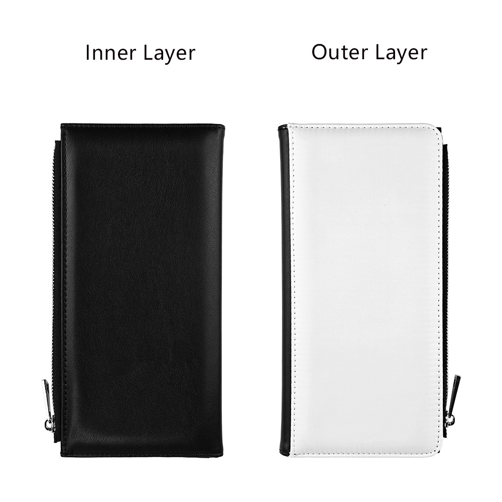 Venta directa de fábrica sublimación en blanco cuero para mujer billetera DLY material al por mayor