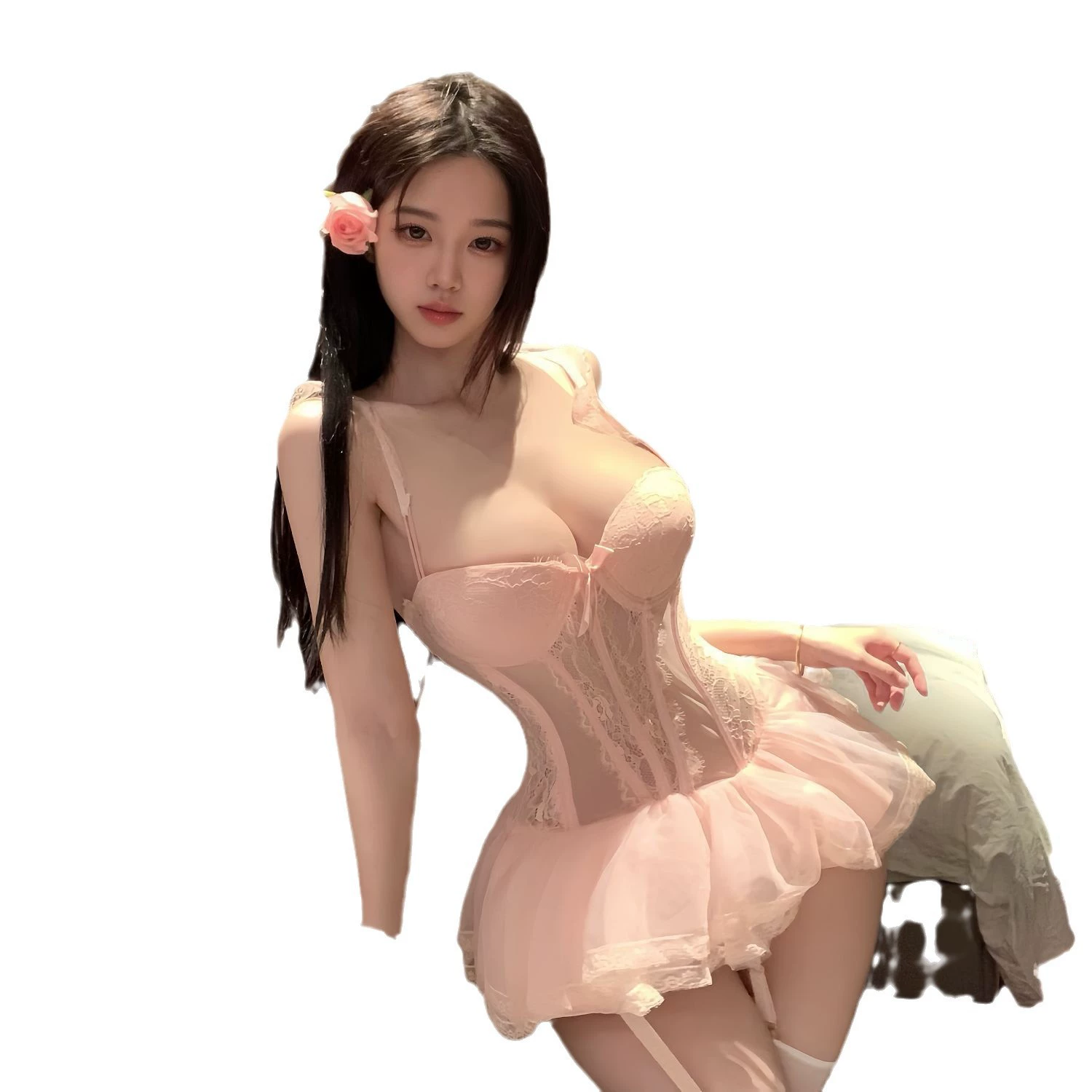 瑰云 Sexy pijama, underwear, breast pads, vest, uniform, french style, tutu skirt