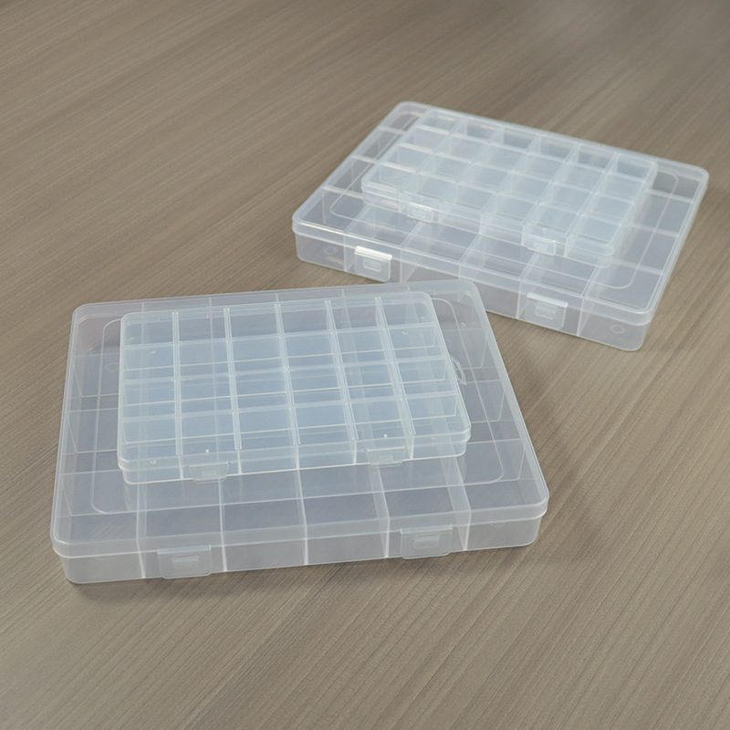 24-Grids Highly Transparent Display Earrings, Earplug Boxes, Small Items, Dust-Proof DIY Rice Bead Storage Boxes, Wearable Nail Boxes for Storage 24-Grids Highly Transparent Display Earrings, Earplug Boxes, Small Items, Dust-Proof DIY Rice Bead Storage Boxes, Wearable Nail Boxes for Storage