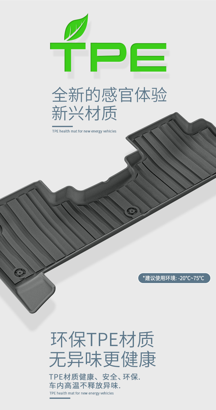 Suitable for 24 Models of Fangcheng Leopard 8 Car Floor Mats, Stain-Resistant Tpe Floor Mats, Special Car Floor Mats, Environmentally Friendly Trunk Mats