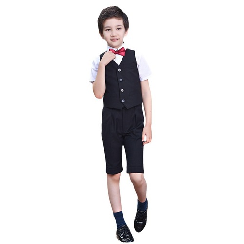 Boy's dress suit, flower girl, host, children's performance, boy's suit, big boy's vest, piano performance, small suit