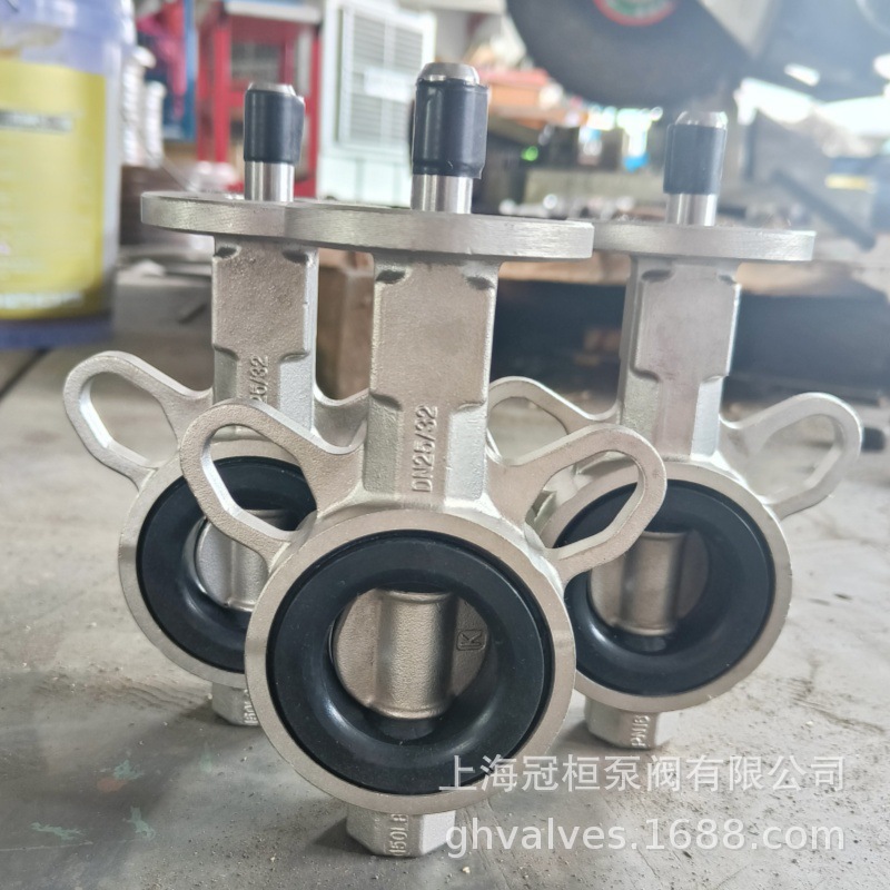 不锈钢无头光杆蝶阀 D071X-16P DN300 软密封对夹蝶阀