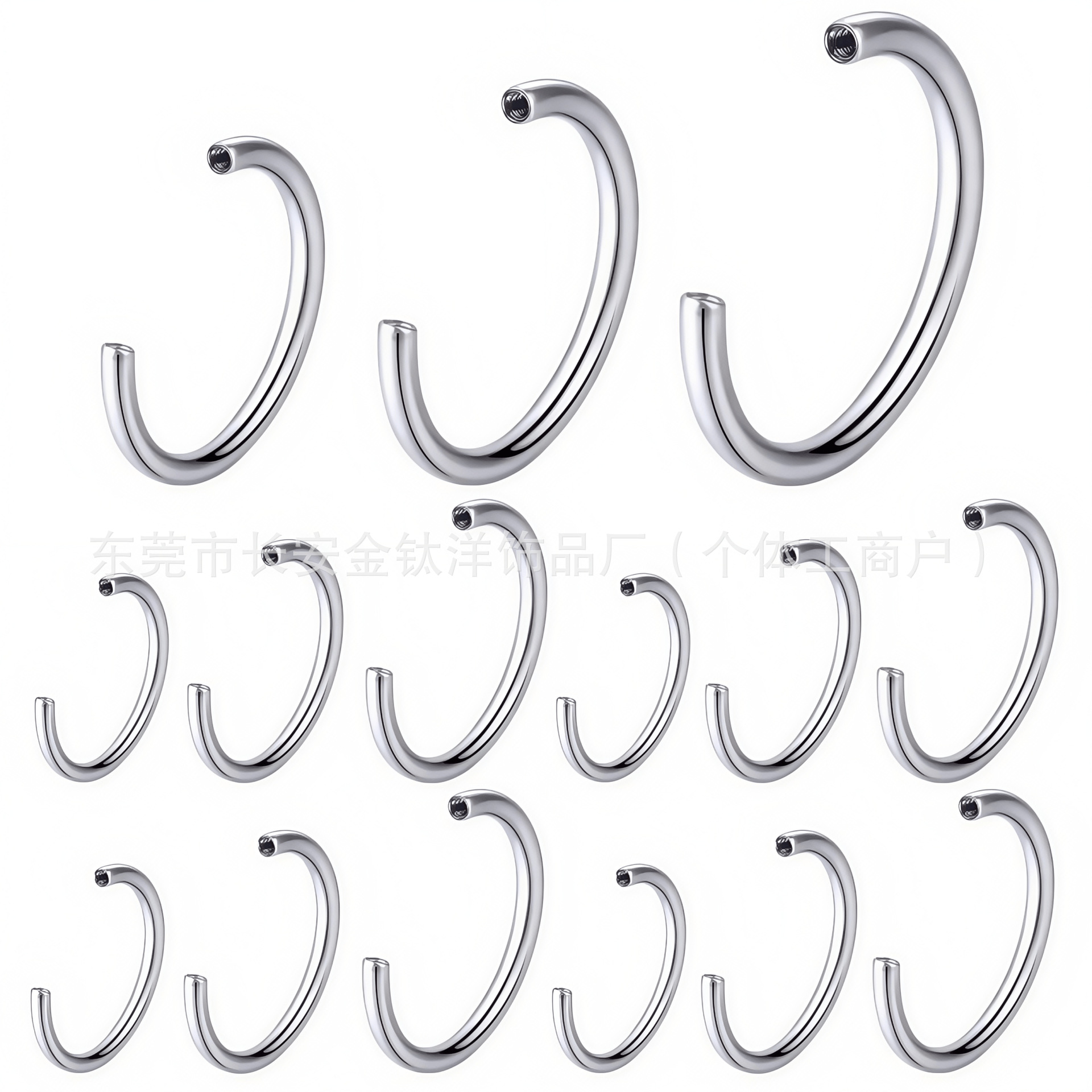 Pointed titanium steel lip stud product view