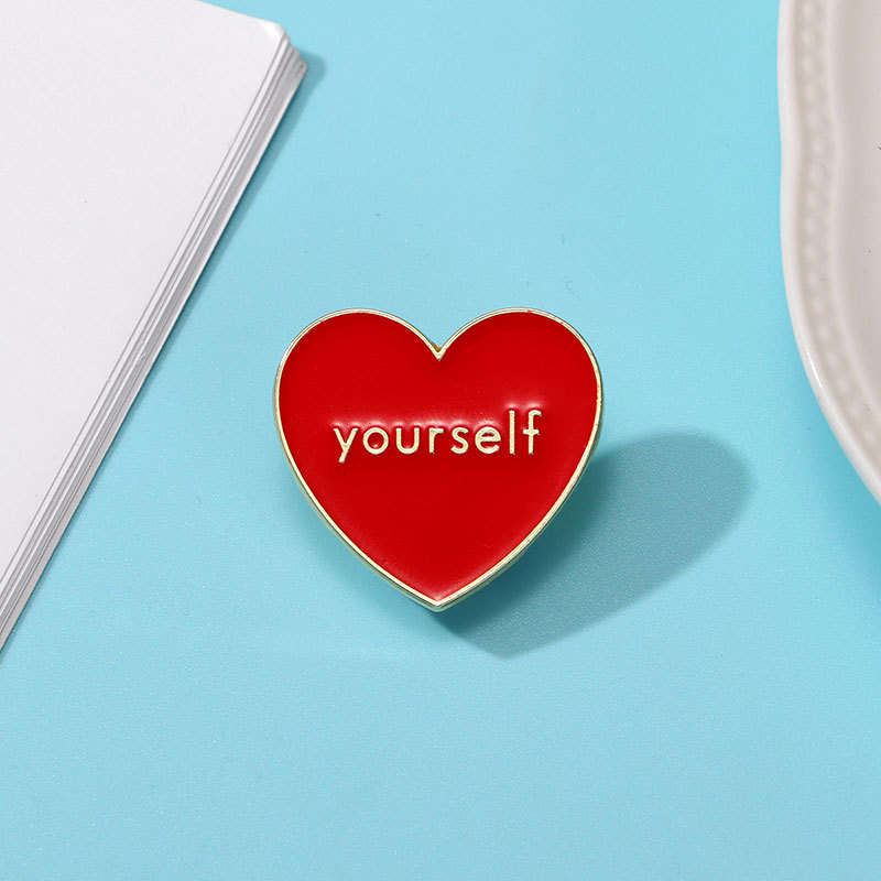 Brooches Classification Cute Pin Letter Heart Shape Alloy Enamel Unisex Brooches